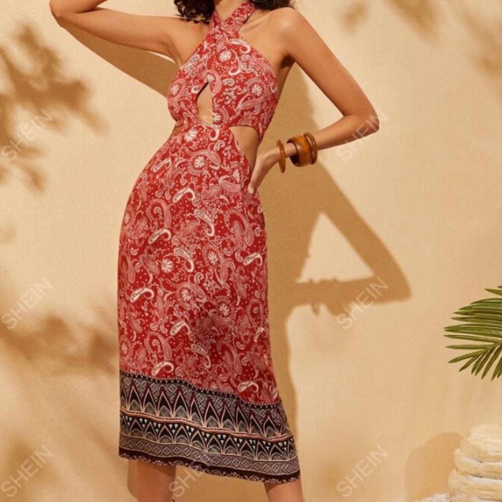 Backless bohemian dress